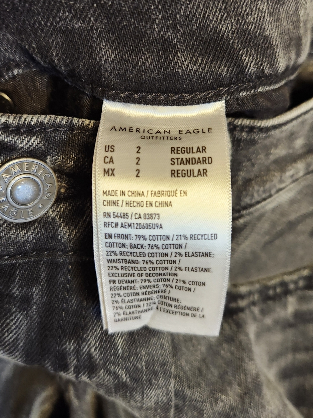 American Eagle Strigid Ex-Boyfriend Jean Distressed US 2 Regular - Picture 5 of 11